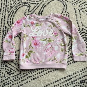 The Children’s Place Toddler Pink Floral Love Sweatshirt, 4T